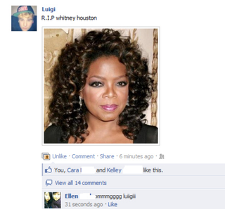 Illustration for article titled A Lot of People Thought Oprah Was Whitney Houston on Facebook